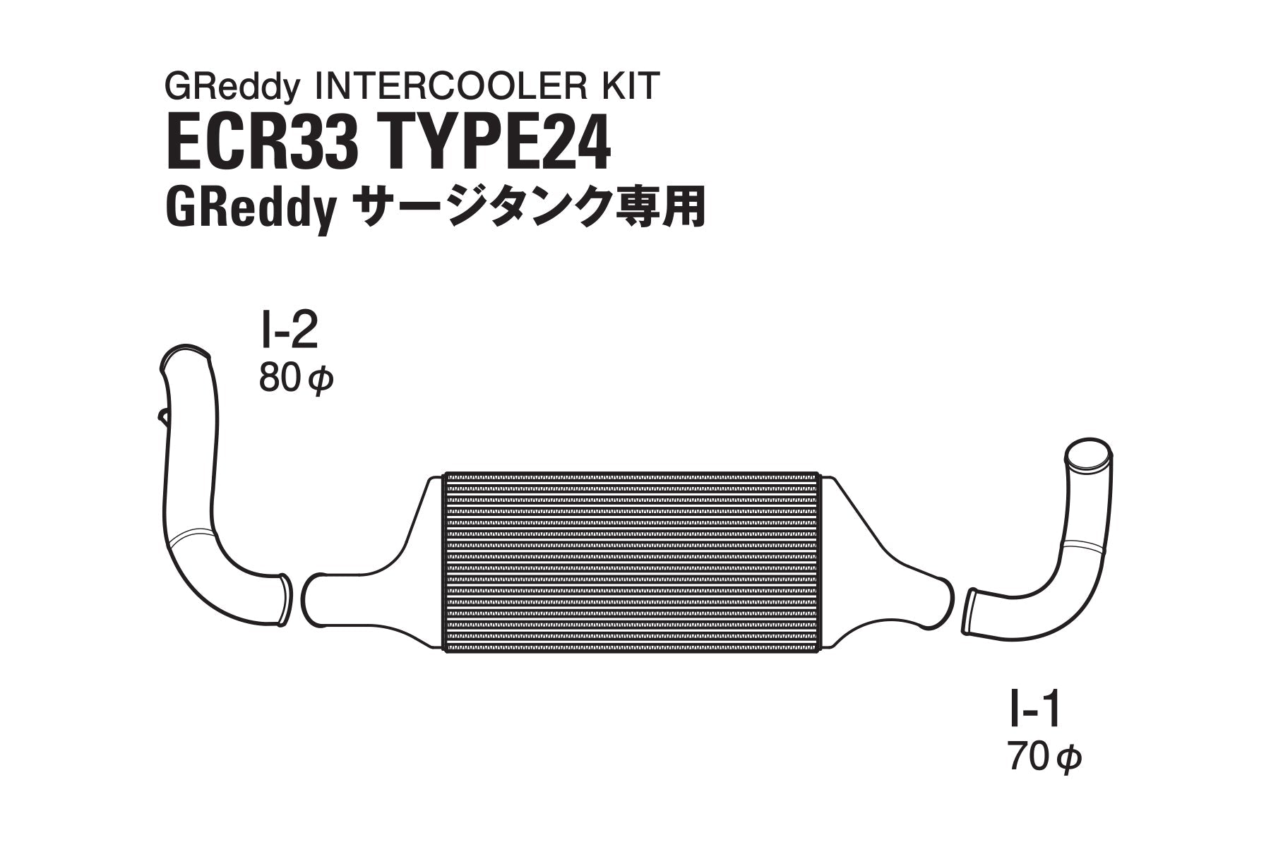 GREDDY INTERCOOLER KIT T-24F ECR33 UPGRADED TURBO KIT - (12020213)