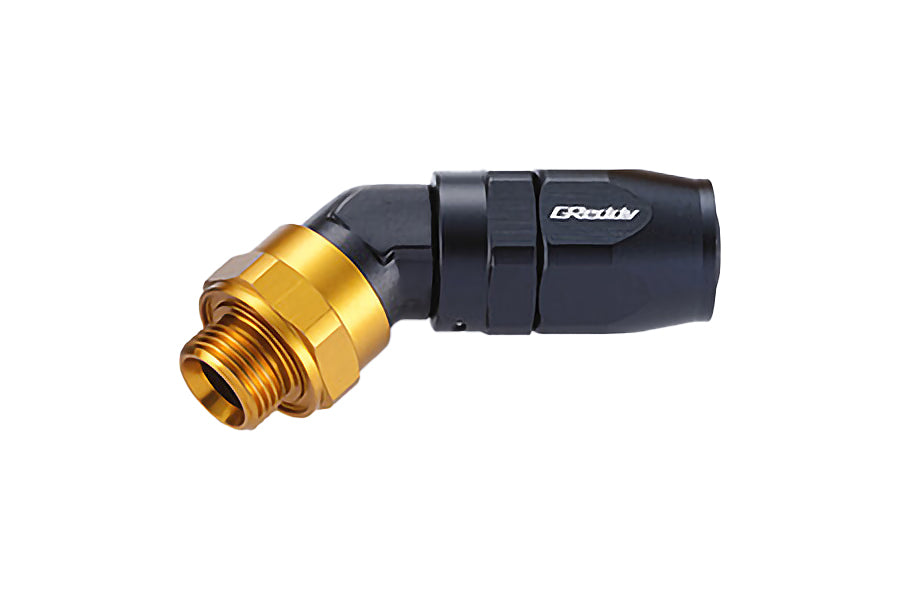 GReddy proprietary M18 x P1.5 O-ring direct -10 male Swivel Hose End(s) - Black / Gold anodized