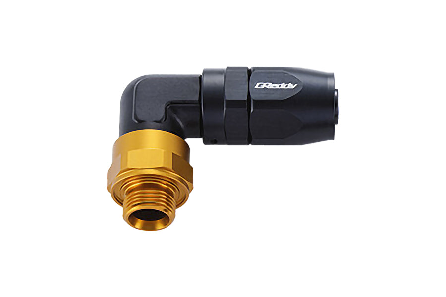 GReddy proprietary M18 x P1.5 O-ring direct -10 male Swivel Hose End(s) - Black / Gold anodized