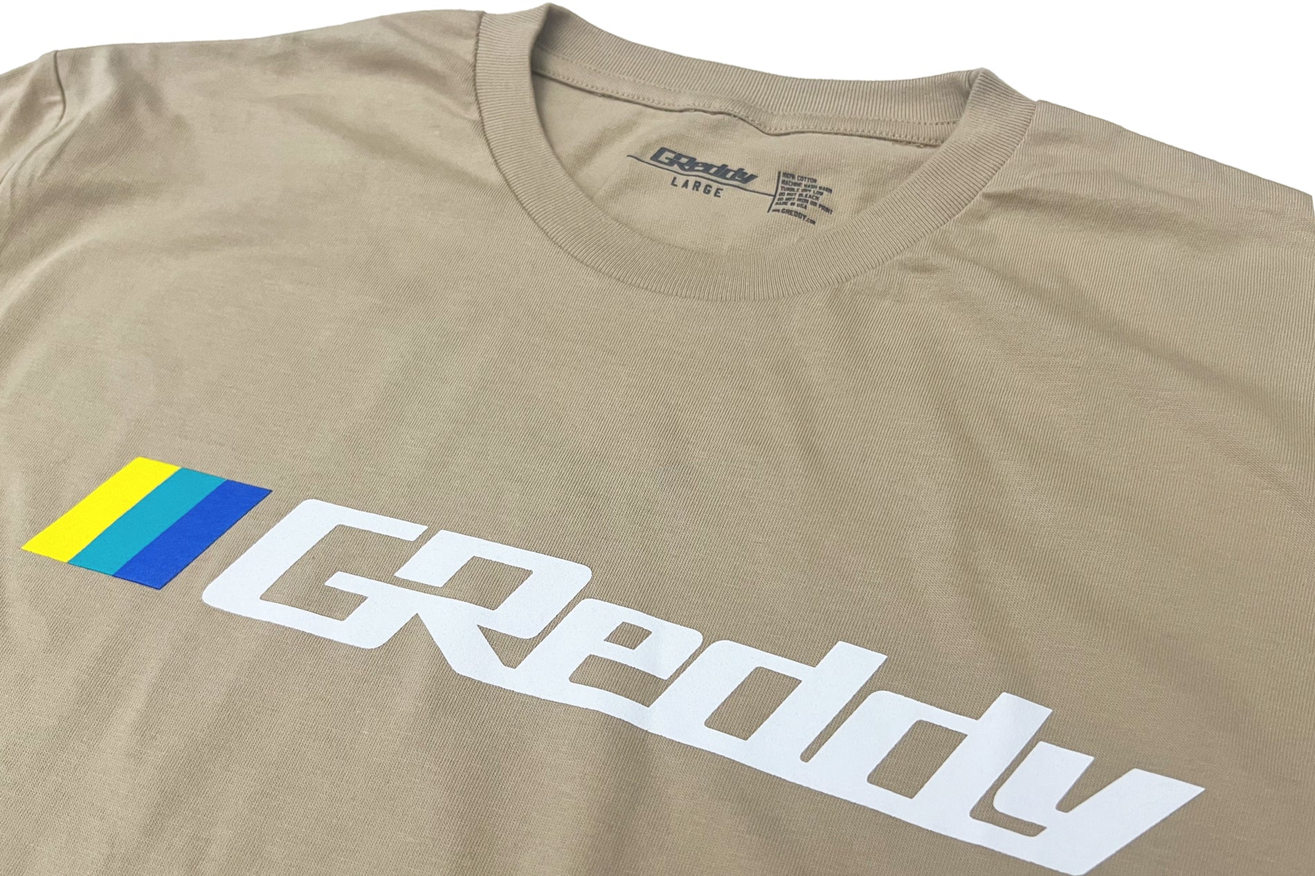 GReddy OG Logo Tee (with 3 stripes) - Sand