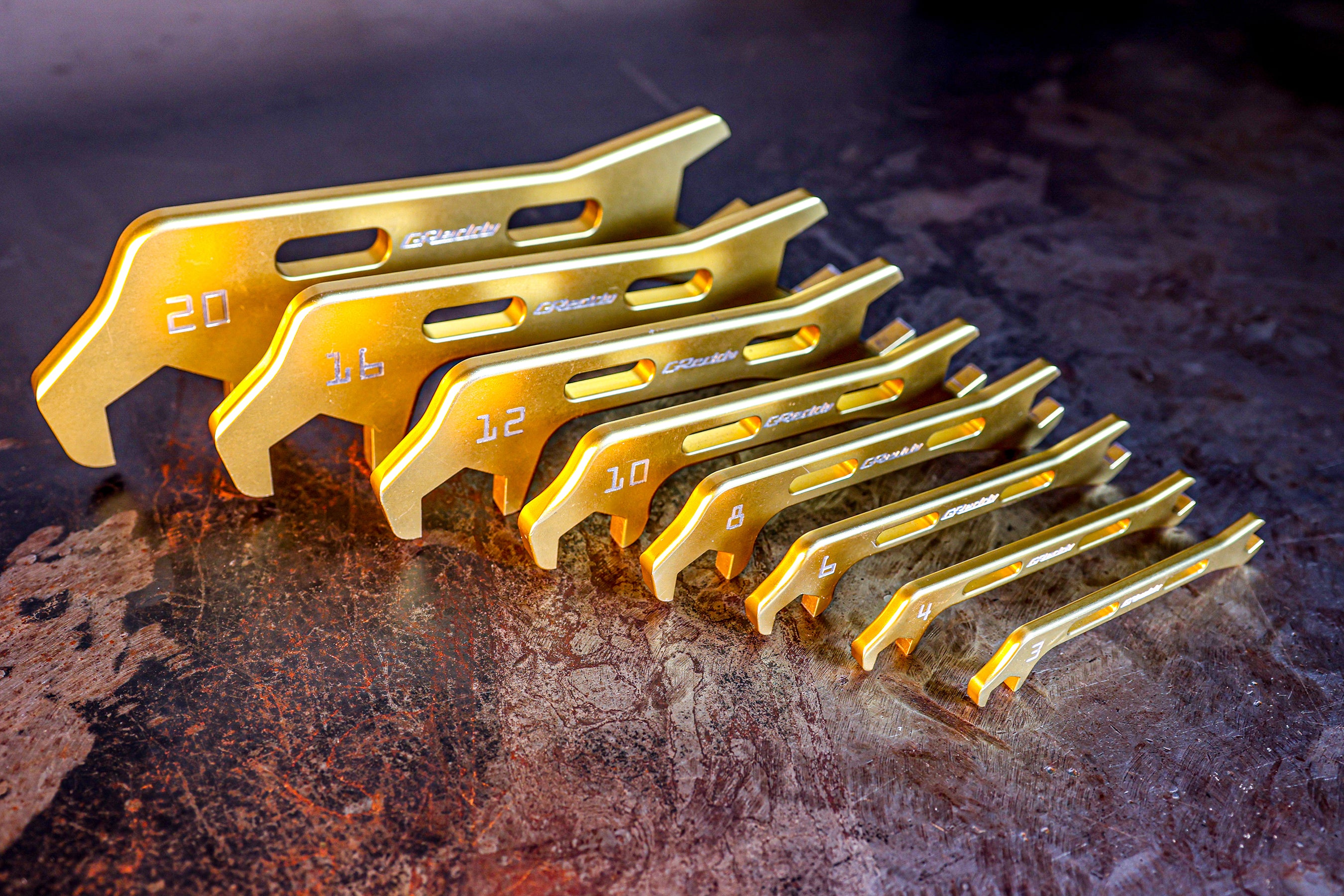 GReddy Angled AN Wrenches  - Gold Anodized