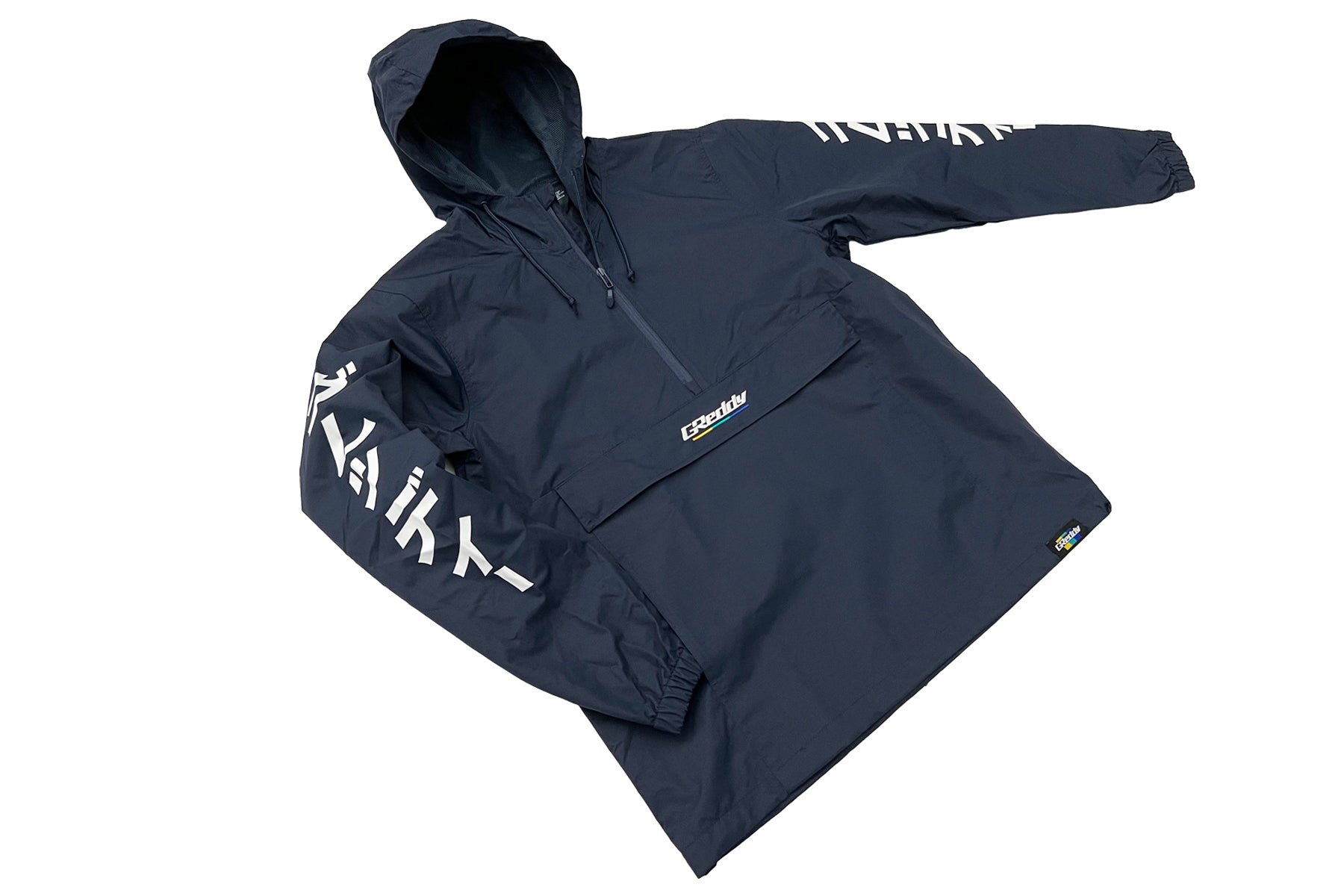 GReddy Understripe Nylon 1/4-Zip Hooded Jacket - Navy