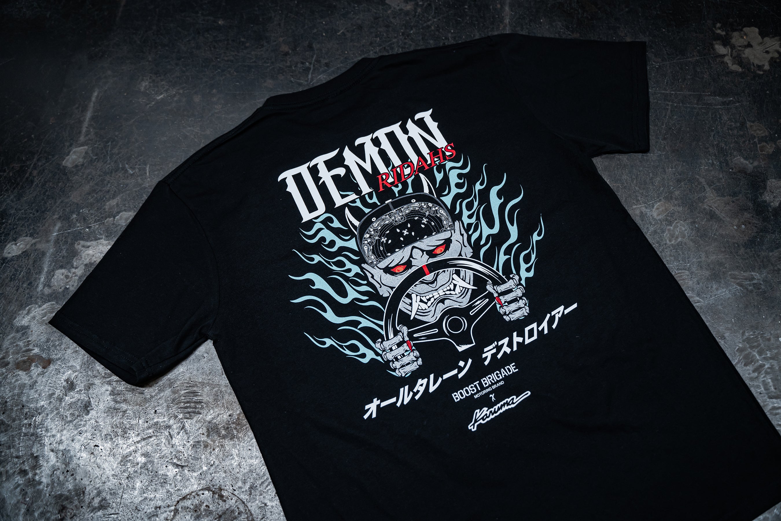 Boost Brigade x Karuma  Demon Ridahs Tee - Releasing Sun. 11/24 - 12noon PST