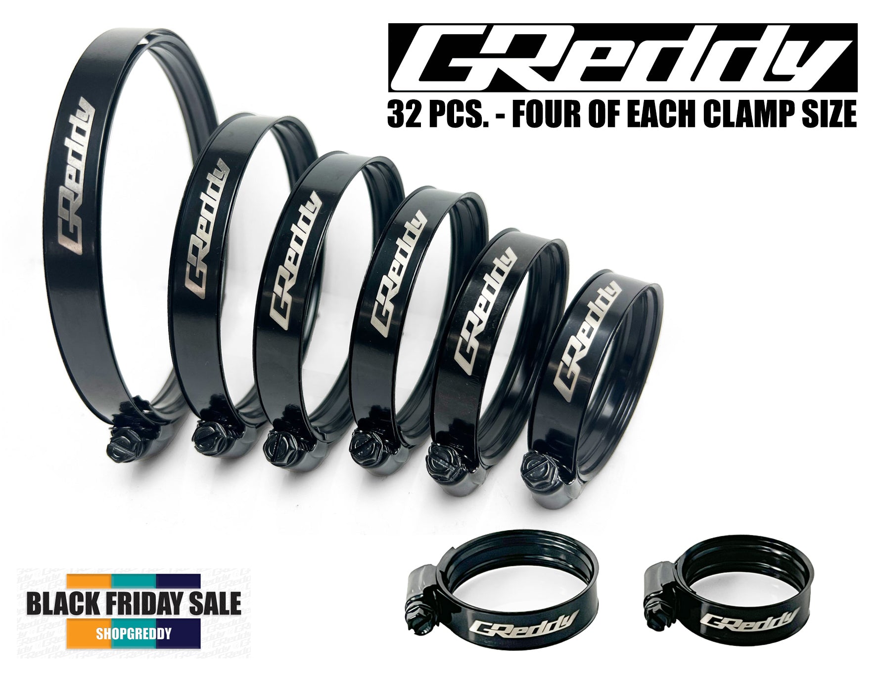 SALE - GReddy Black Dual-Bead Boost Clamp - Starter Pack Spl. Combo