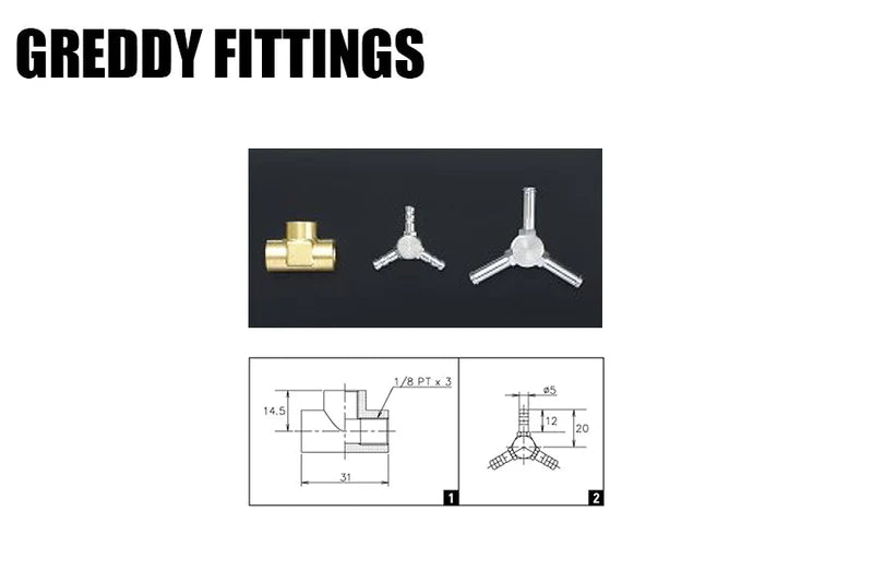 Replacement Metal 5mm-6mm Vacuum Three Way Fitting(s)