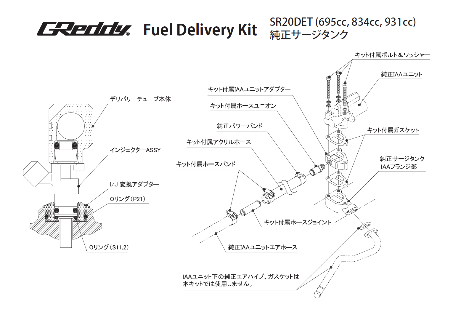 GREDDY FUEL DELIVERY KIT(s) SR20DET S14/S15 BLACK - (13923310 13923311 13923312)